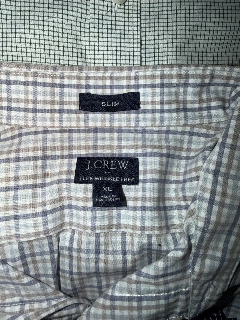 J. Crew Slim Fit Checked Shirt Bundle - Navy, White, Light Green